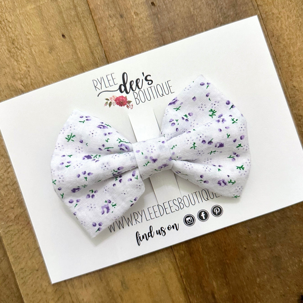 PENELOPE BOW | Dainty Purple Floral