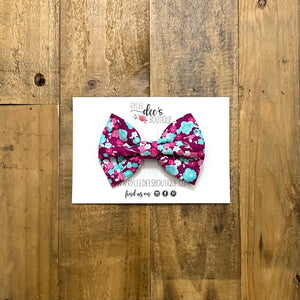 PENELOPE BOW | Purple & Teal Floral