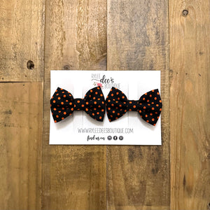 PENELOPE BOW | Orange Polka Dots