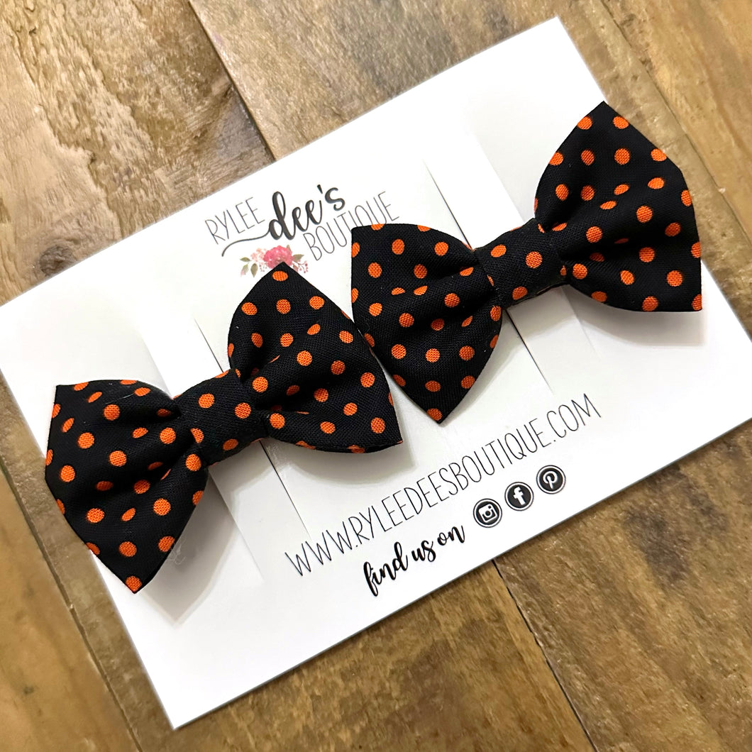 PENELOPE BOW | Orange Polka Dots